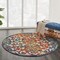 Homeroots 4 ft. Round Rainbow Colored Indoor & Outdoor Area Rug 385030 - alternate 7